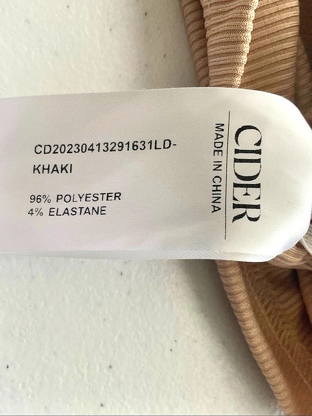 CIDER Ribbed Mock Neck Ruched Tank Top - Picture 5 of 5